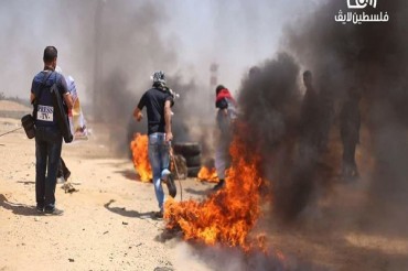巴勒斯坦示威民众在古都斯百万人游行活动中遭镇压