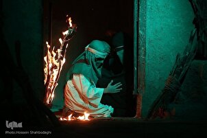 Kondolenztheater auf der Bühne in Ghom
