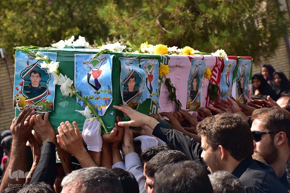 مراسم تشییع پیکر مطهر پاسدار رشید اسلام شهید محمدرضا ضیاءالدینی