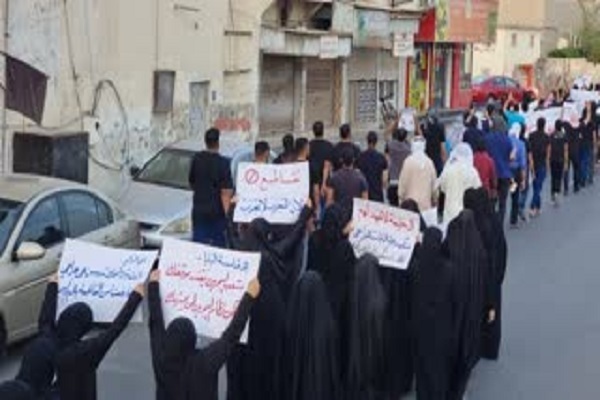 تظاهرات اعتراضی علیه سیاست‌های رژیم آل خلیفه در بحرین + فیلم