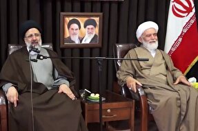 فیلم | دیدار شهید رئیسی با آیت‌الله طه‌محمدی