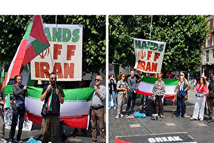 اعتراض فعالان صلح ایرلند به تجاوز اسرائیل علیه ایران