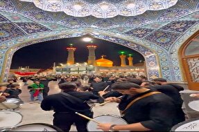 فیلم | سوگواری دسته‌جات عزای امام سجاد(ع) در حرم بانوی کرامت