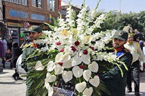 عکس | مراسم تشییع شهید «رضا بسطامی» در سنندج