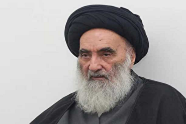 Hana amfani da hotunan Ayatollah Sistani a wuraren taruwar jama'a